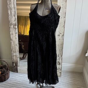 Free People Black Backless Lace Dress